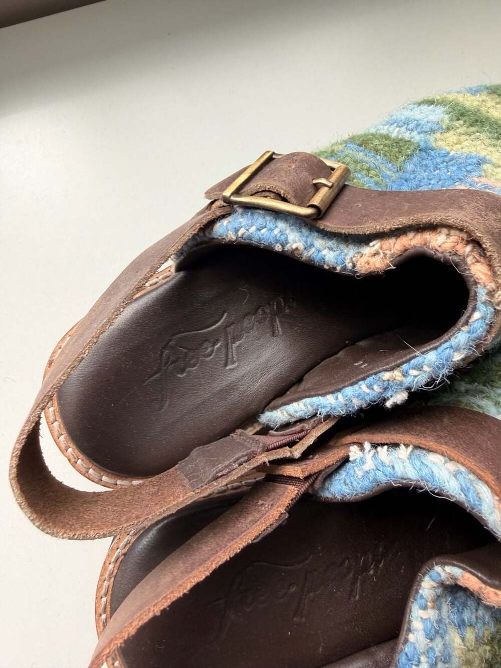 Free People Astrid Platform Mule Clogs in Stargazer Mix - Picture 8 of 9